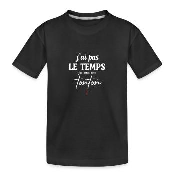 Ich albern mit Onkel - Kinder Premium Bio T-Shirt - Schwarz - Vorne