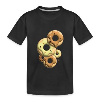 Fünf Leckere Donuts. - Kinder Premium Bio T-Shirt - Schwarz - Vorne