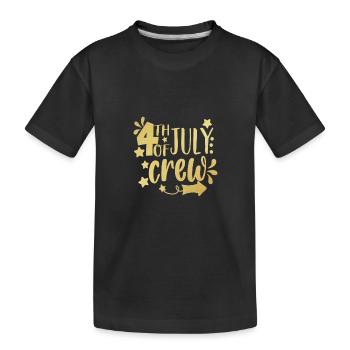 Besatzung vom 4. Juli - Kinder Premium Bio T-Shirt - Schwarz - Vorne
