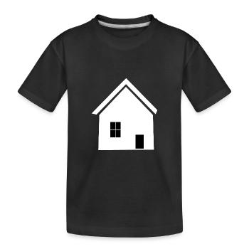 Bauherren Architekt Eigenheim Häuser Immobilie - Kinder Premium Bio T-Shirt - Schwarz - Vorne