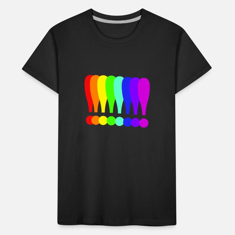 Point d’exclamation Idée cadeau colorée Couleurs arc-en-ciel T-shirt bio Premium Enfant