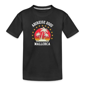 Mallorca 2025 Abireise Klassenfahrt Abi Abifahrt - Kinder Premium Bio T-Shirt - Schwarz - Vorne