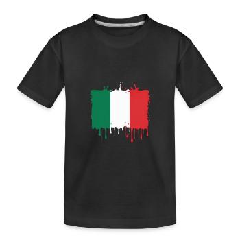 ITALIAN FLAG FLAG ITALY - Kids' Premium Organic T-Shirt - black - Front