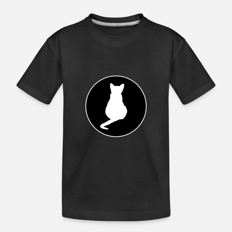 Chat Chat Noir Silhouettes de chat - T-shirt bio Premium Enfant - noir