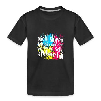 Ich bin auf der andern Seite der Macht - Kinder Premium Bio T-Shirt - Schwarz - Vorne