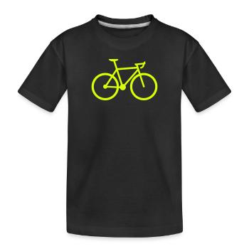 Rennrad - Kinder Premium Bio T-Shirt - Schwarz - Vorne