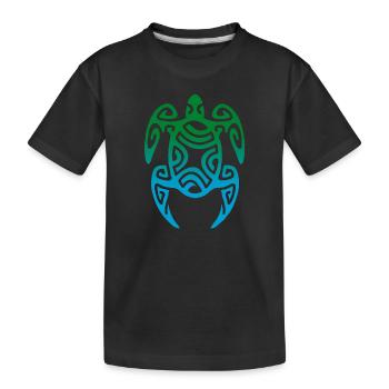 TORTUE (TAHITI) - collection tribale - T-shirt bio Premium Enfant - noir - Devant