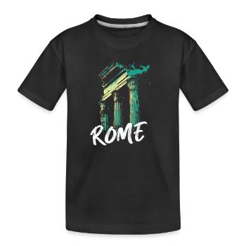 Rome, historic city - Kids' Premium Organic T-Shirt - black - Front