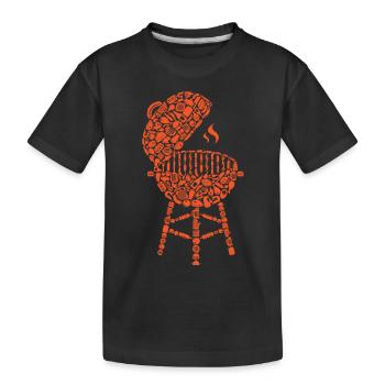 Grill BBQ Barbecue Grill Master Men Grilling - T-shirt bio Premium Enfant - noir - Devant
