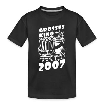 August 2007 Geburtstag Geschenk - Kinder Premium Bio T-Shirt - Schwarz - Vorne