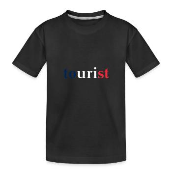 Französisch Tourist Geschenkidee Frankreich Paris - Kinder Premium Bio T-Shirt - Schwarz - Vorne