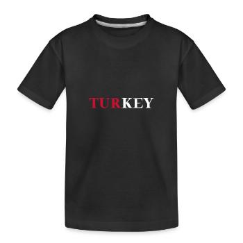 Turquie Turquie Turquie Turquie Idée cadeau Drapeau Drapeau - T-shirt bio Premium Enfant - noir - Devant