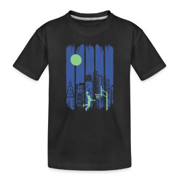 Joueur de basket-ball Dunking Joueur de basket-ball - T-shirt bio Premium Enfant - noir - Devant