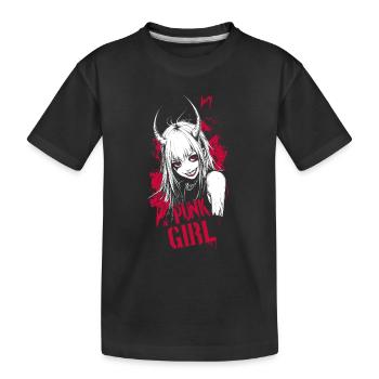 Punk Girl - Kinder Premium Bio T-Shirt - Schwarz - Vorne