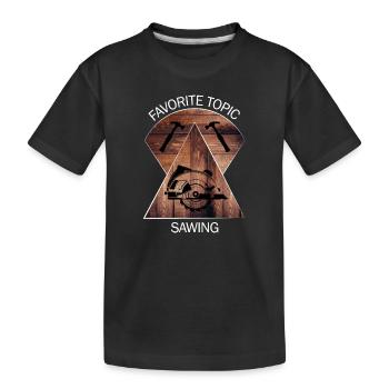 Carpenter, carpenter, carpenter, carpenter, craftsman, wood - Kids' Premium Organic T-Shirt - black - Front