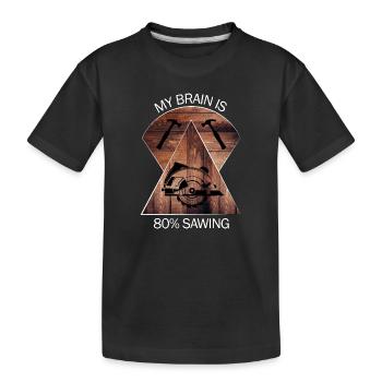 Charpentier, charpentier, charpentier, charpentier, artisan, bois - T-shirt bio Premium Enfant - noir - Devant