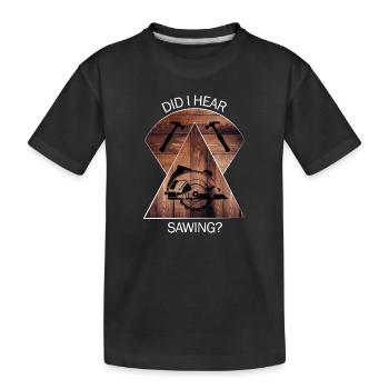 Carpenter, carpenter, carpenter, carpenter, craftsman, wood - Kids' Premium Organic T-Shirt - black - Front