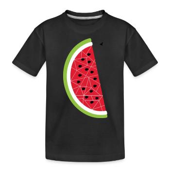 melone - Kinder Premium Bio T-Shirt - Schwarz - Vorne