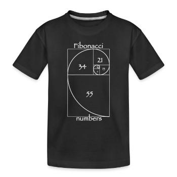 les nombres de Fibonacci - T-shirt bio Premium Enfant - noir - Devant
