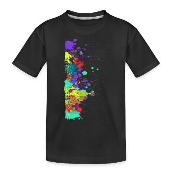 Peinture Splat Peinture / blob - T-shirt bio Premium Enfant - noir - Devant
