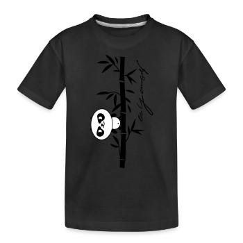 be yourself (panda) - Kids' Premium Organic T-Shirt - black - Front