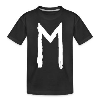 Elder Futhark Rune Ehwaz - Buchstabe E - Kinder Premium Bio T-Shirt - Schwarz - Vorne