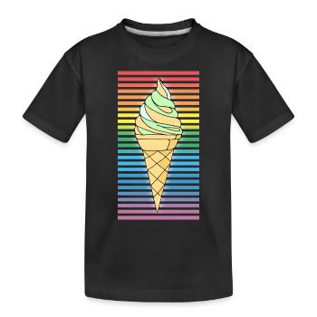 Eis - Kinder Premium Bio T-Shirt - Schwarz - Vorne