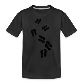 Icône Tongs - T-shirt bio Premium Enfant - noir - Devant