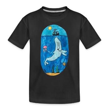 Moby Dick - Kinder Premium Bio T-Shirt - Schwarz - Vorne