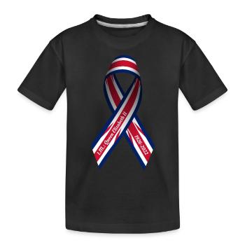 Solidarité Mort Elizabeth II Ruban de paix - T-shirt bio Premium Enfant - noir - Devant