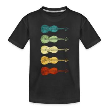 Violin Instrument Violin - Kids' Premium Organic T-Shirt - black - Front