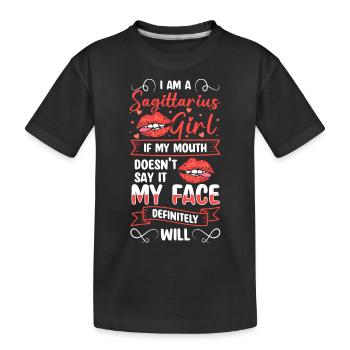 Schütze Sterne Konstellation - Kinder Premium Bio T-Shirt - Schwarz - Vorne