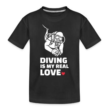 J’adore plonger - T-shirt bio Premium Enfant - noir - Devant