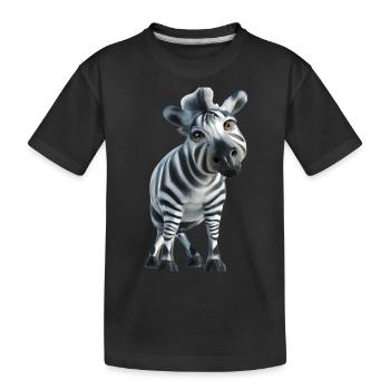 Joli design de zèbre - T-shirt bio Premium Enfant - noir - Devant