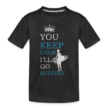 Surfer Surferboy Windsurfing Beach - T-shirt bio Premium Enfant - noir - Devant