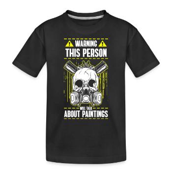 Travail de vernisseur de bombe aérosol de peintre - T-shirt bio Premium Enfant - noir - Devant