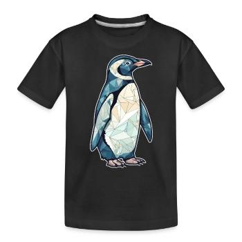 Cooler Pinguin Vogel Vogelliebhaber Geschenk - Kinder Premium Bio T-Shirt - Schwarz - Vorne