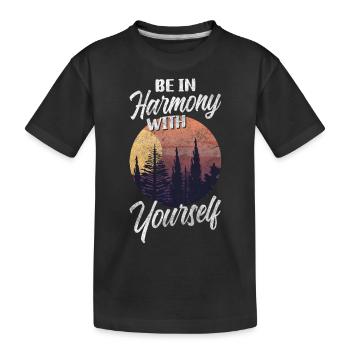 Trees Planet - Kids' Premium Organic T-Shirt - black - Front