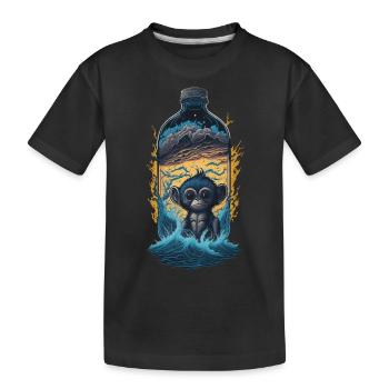 Monkey - Kids' Premium Organic T-Shirt - black - Front