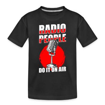 Moderator Ansager Hobby Retro - Kinder Premium Bio T-Shirt - Schwarz - Vorne