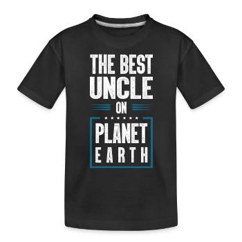 Best Uncle Saying - Kids' Premium Organic T-Shirt - black - Front