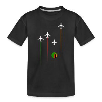 Zambia Airlines - Kids' Premium Organic T-Shirt - black - Front