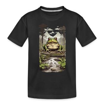 Grenouille dans la conception de la jungle de la forêt tropicale humide - T-shirt bio Premium Enfant - noir - Devant