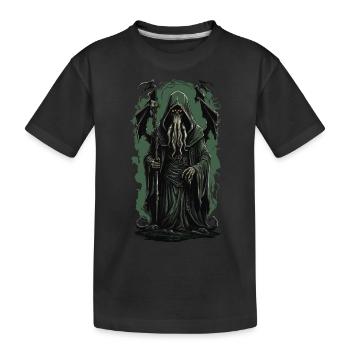 Mage Cthulhu Halloween Horreur des profondeurs - T-shirt bio Premium Enfant - noir - Devant