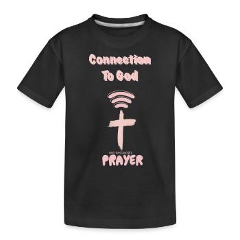Connexion à Dieu, Dieu priant - T-shirt bio Premium Enfant - noir - Devant