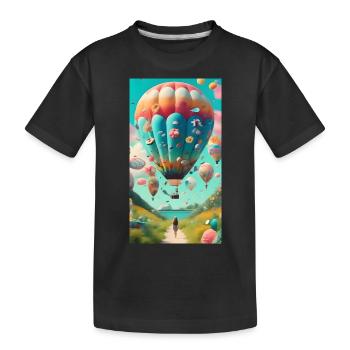 Ballon-Ballon - Kinder Premium Bio T-Shirt - Schwarz - Vorne