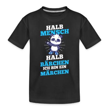Mi-humain, mi-ours - T-shirt bio Premium Enfant - noir - Devant