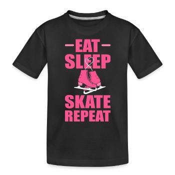 Patinage sur glace Patinage sur glace Patinage sur glace - T-shirt bio Premium Enfant - noir - Devant