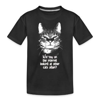 Chat Internet - T-shirt bio Premium Enfant - noir - Devant