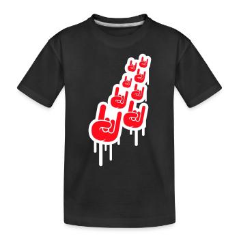 Heavy Metal Hard Rock Graffiti Cornes Geste de la main - T-shirt bio Premium Enfant - noir - Devant
